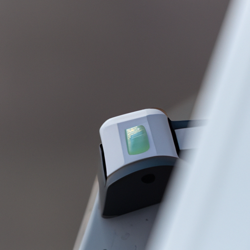 Close-up view of the sensor attached neatly on a window edge