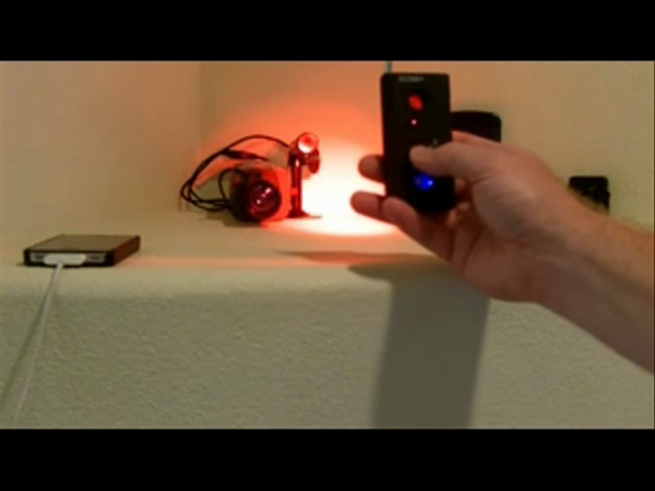 Mgmcm portable hidden camera & bug detector in operation