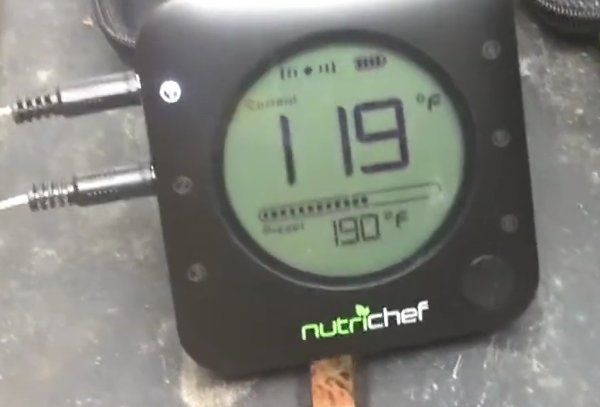 Nutrichef bluetooth wireless bbq meat thermometer front