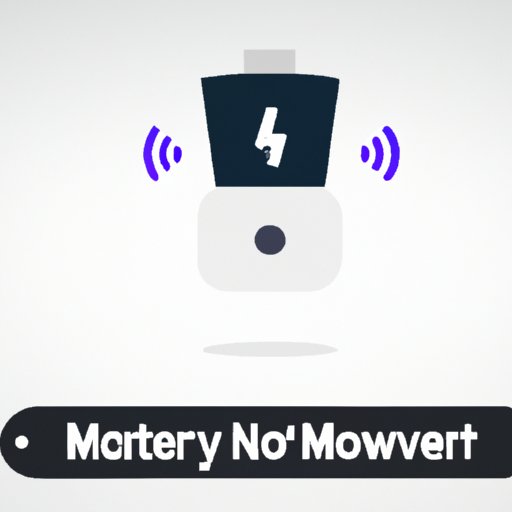 Opened smart motion detector with battery icon displaying low power